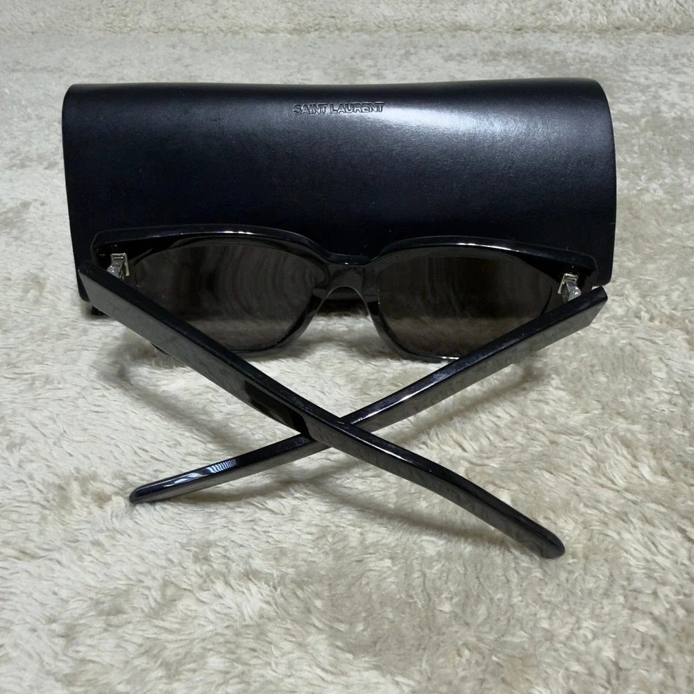 Saint Laurent Sunglasses Women Black SL 507 001 Square Cat Eye Luxury Designer